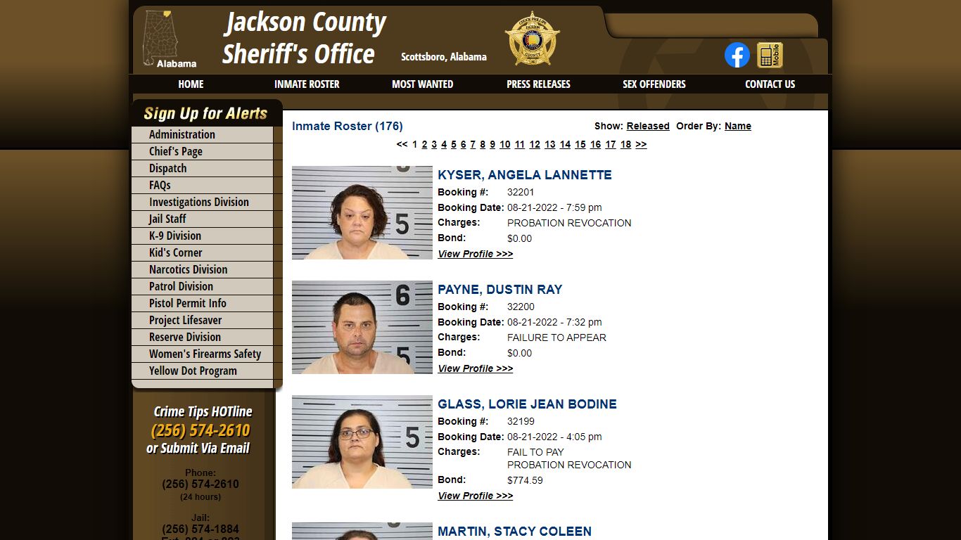Inmate Roster - Jackson County Sheriff's Office
